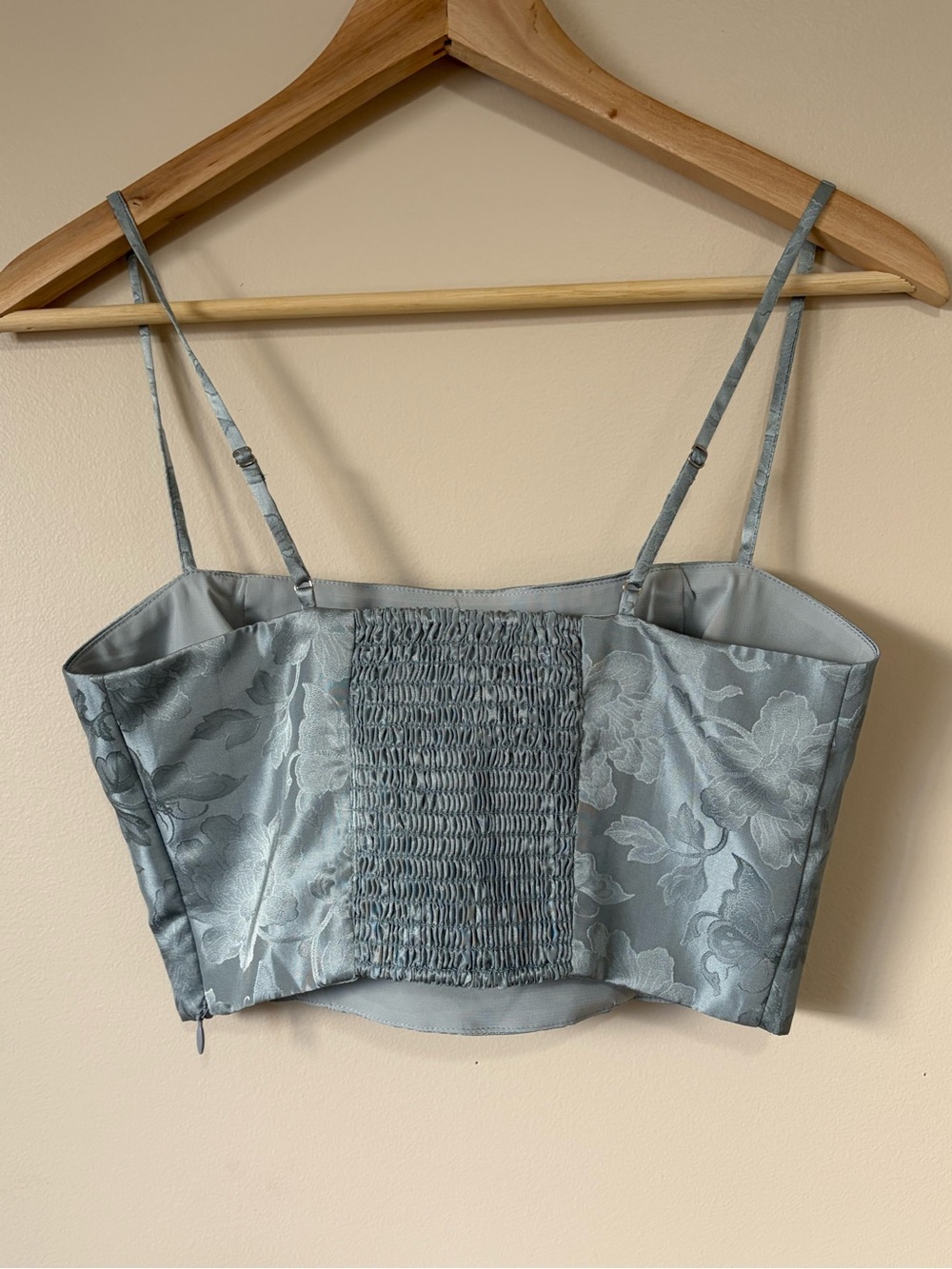 NEW Reformation Nima Two Piece Skirt Set in Blue Cornflower Jacquard | US 4 UK 8 - Picture 8 of 15
